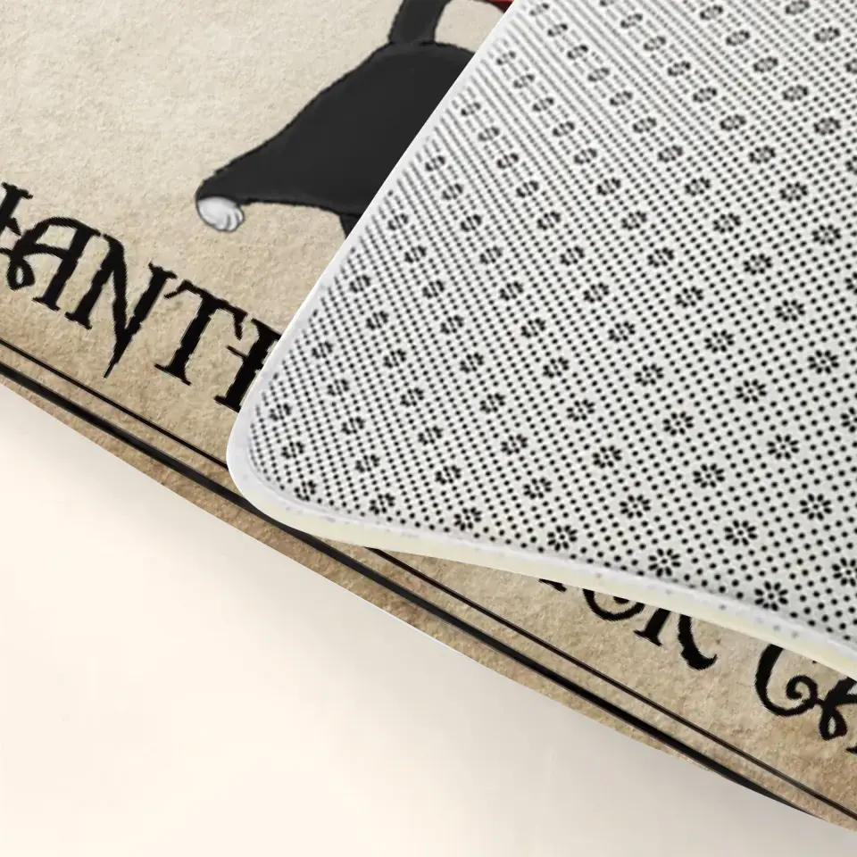Personalized Cat Doormat - Halloween Gift Idea For Cat Lover - Up to 6 Cats - Witch's Kitchen Is Guarded By Enchanted Black Cats