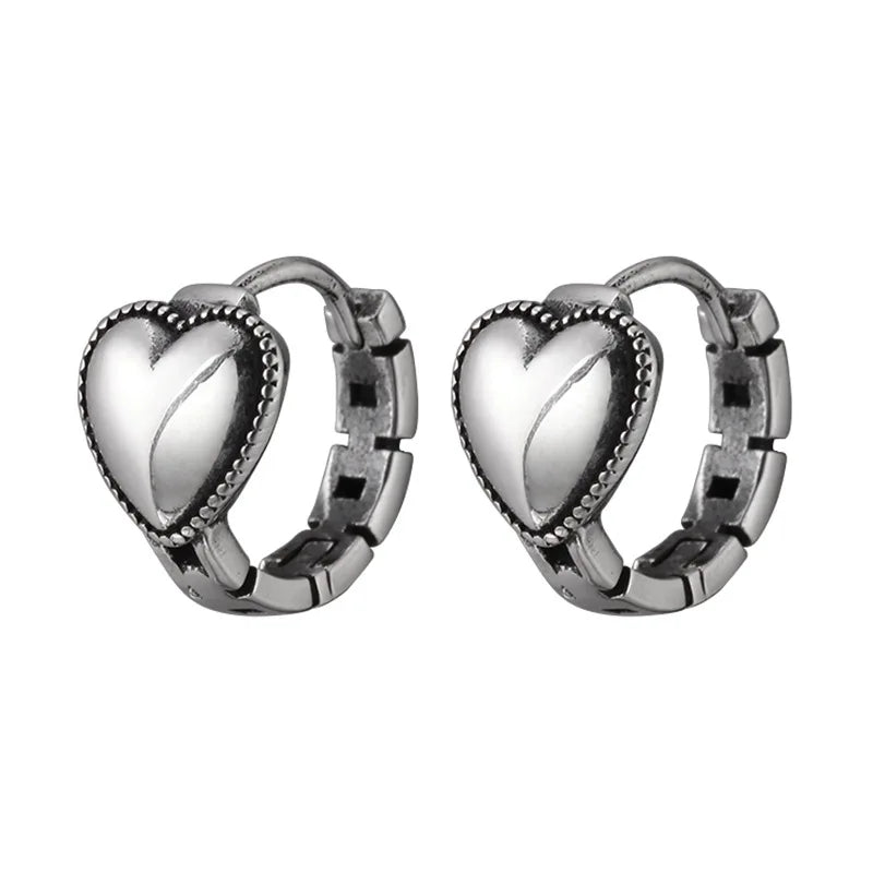 925 Sterling Silver Heart Ring Earrings For Women Wedding Luxury Jewelry Friends Gift Jewellery Free Delivery Argent 925