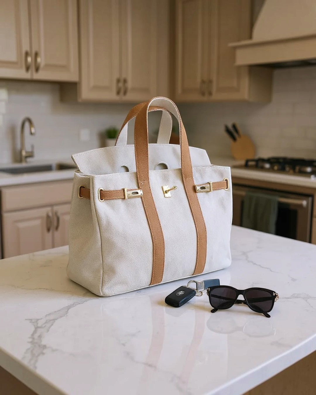 The Luxe Signature Tote- Short Handle