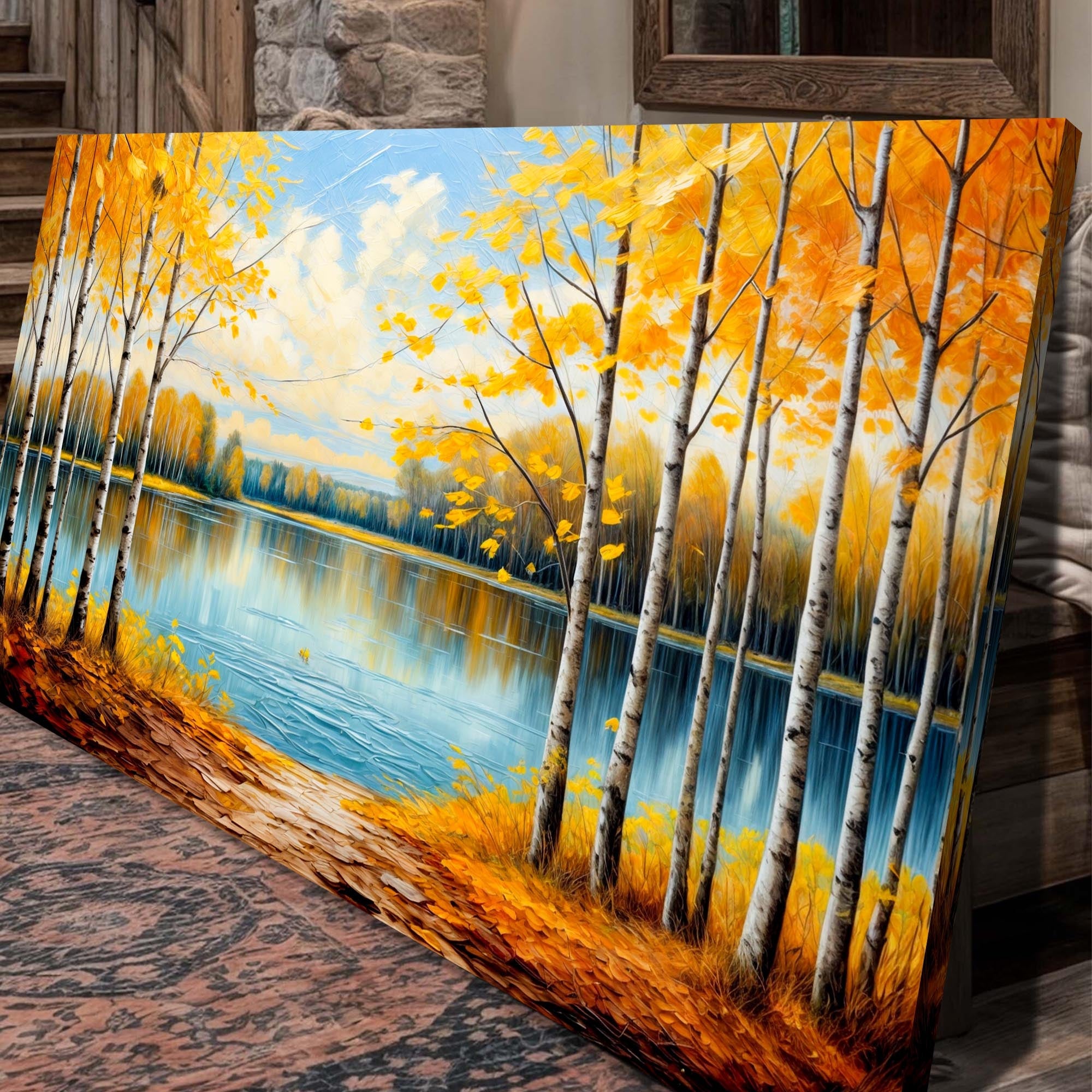 Autumn Whispers Impasto Wall Art