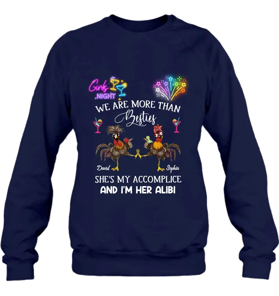 Personalized Friends T-Shirt/Long Sleeve/Sweatshirt/Hoodie - Gift Idea For Friends/Sisters/Besties - Girls Night We Are More Than Besties