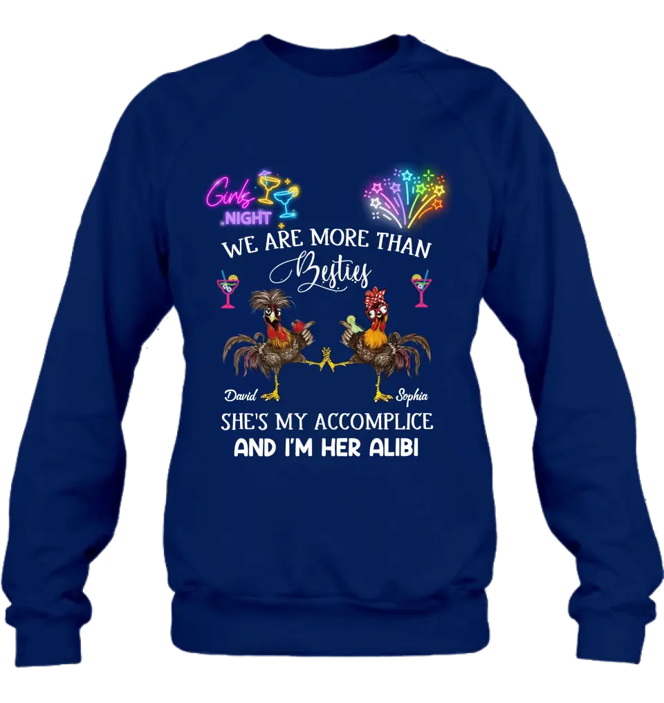Personalized Friends T-Shirt/Long Sleeve/Sweatshirt/Hoodie - Gift Idea For Friends/Sisters/Besties - Girls Night We Are More Than Besties