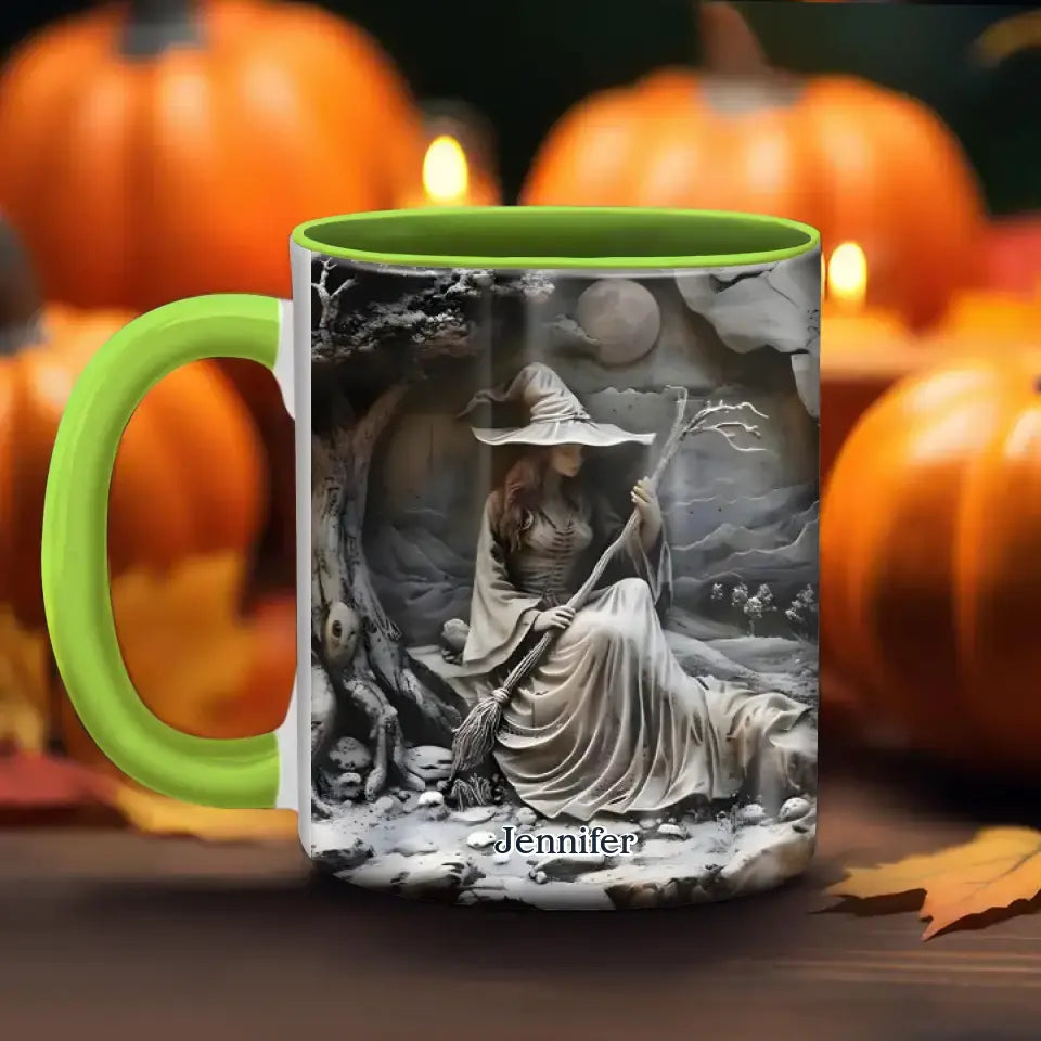Personalized Witch Accent Mug - Halloween/Birthday Gift Idea For Yourself, Women, Witch Lovers