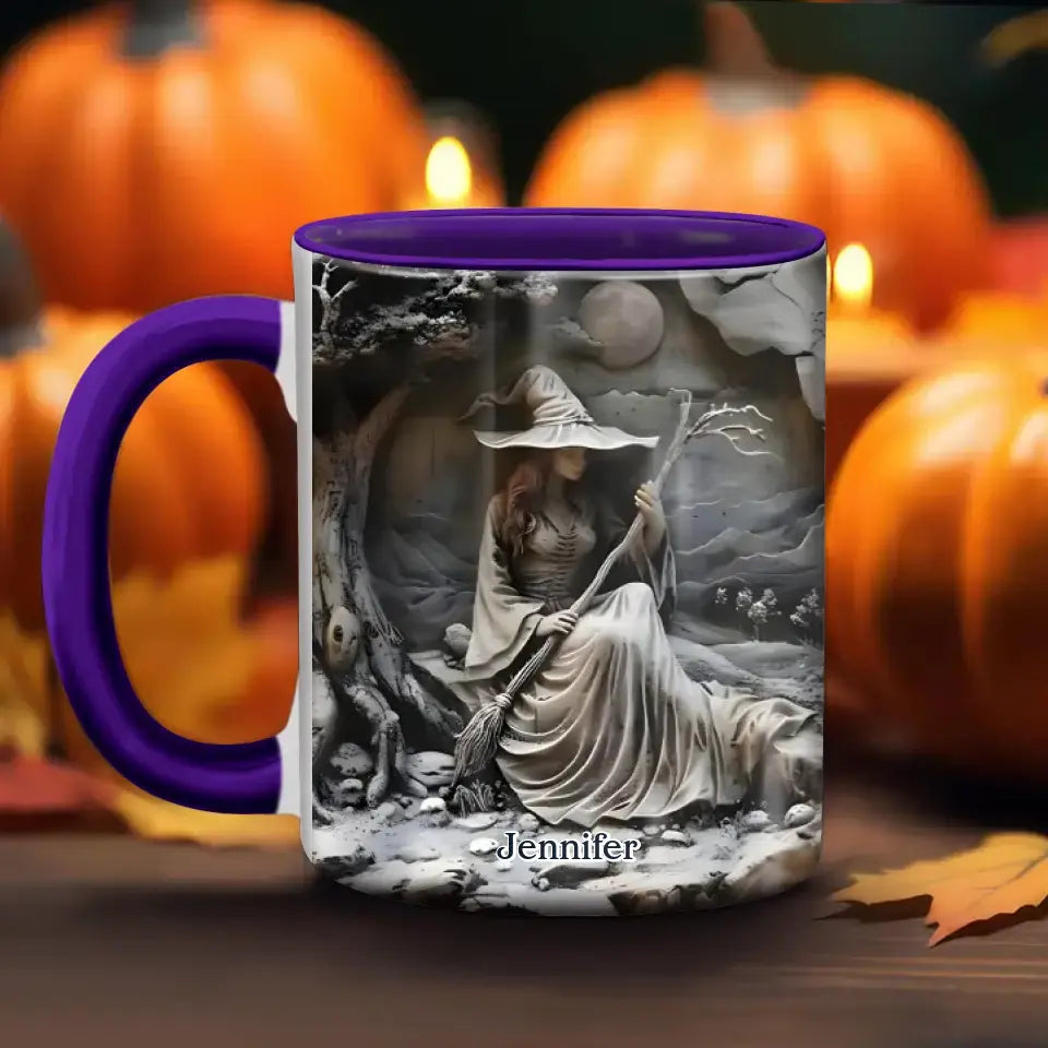 Personalized Witch Accent Mug - Halloween/Birthday Gift Idea For Yourself, Women, Witch Lovers