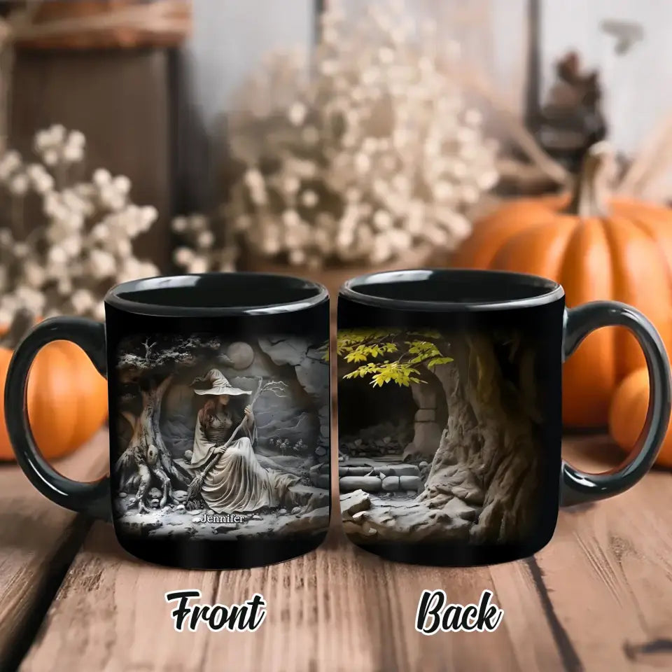 Personalized Witch Coffee Mug - Halloween/Birthday Gift Idea For Yourself, Women, Witch Lovers