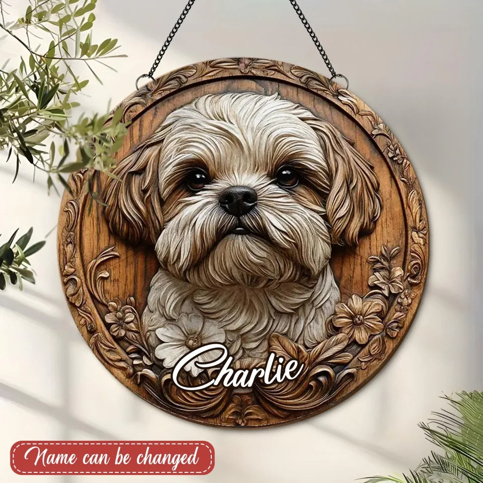 Custom Personalized Dog Metal Sign - Gift Idea For Dog Owner