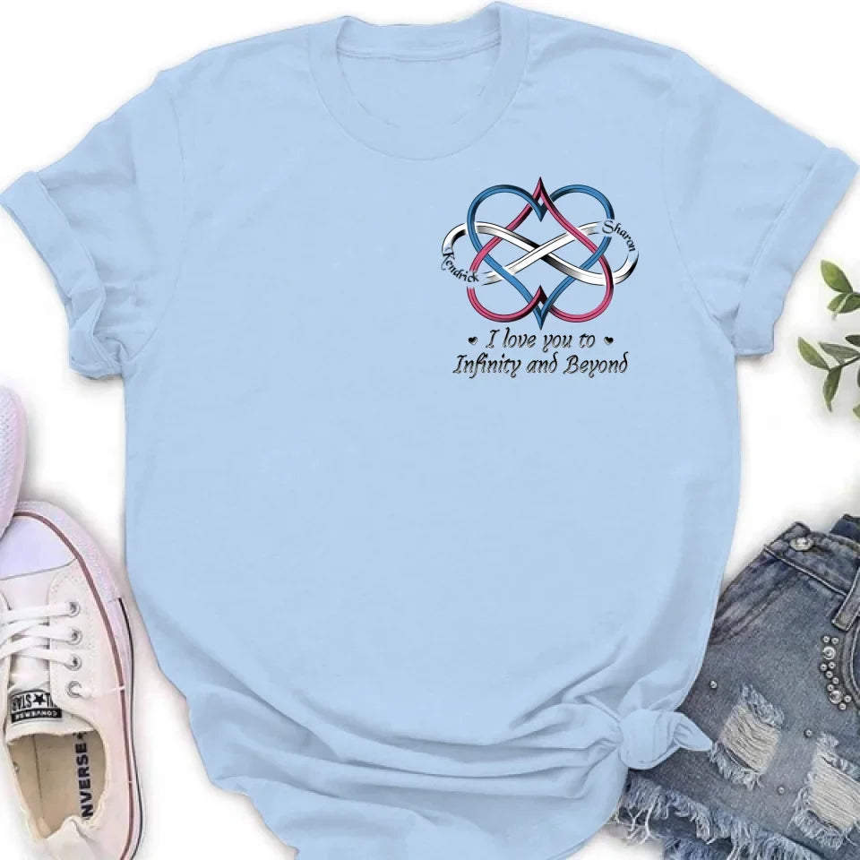 Personalized Couple T-shirt/Hoodie - Gift Idea For Couple - I Love You To Infinity And Beyond
