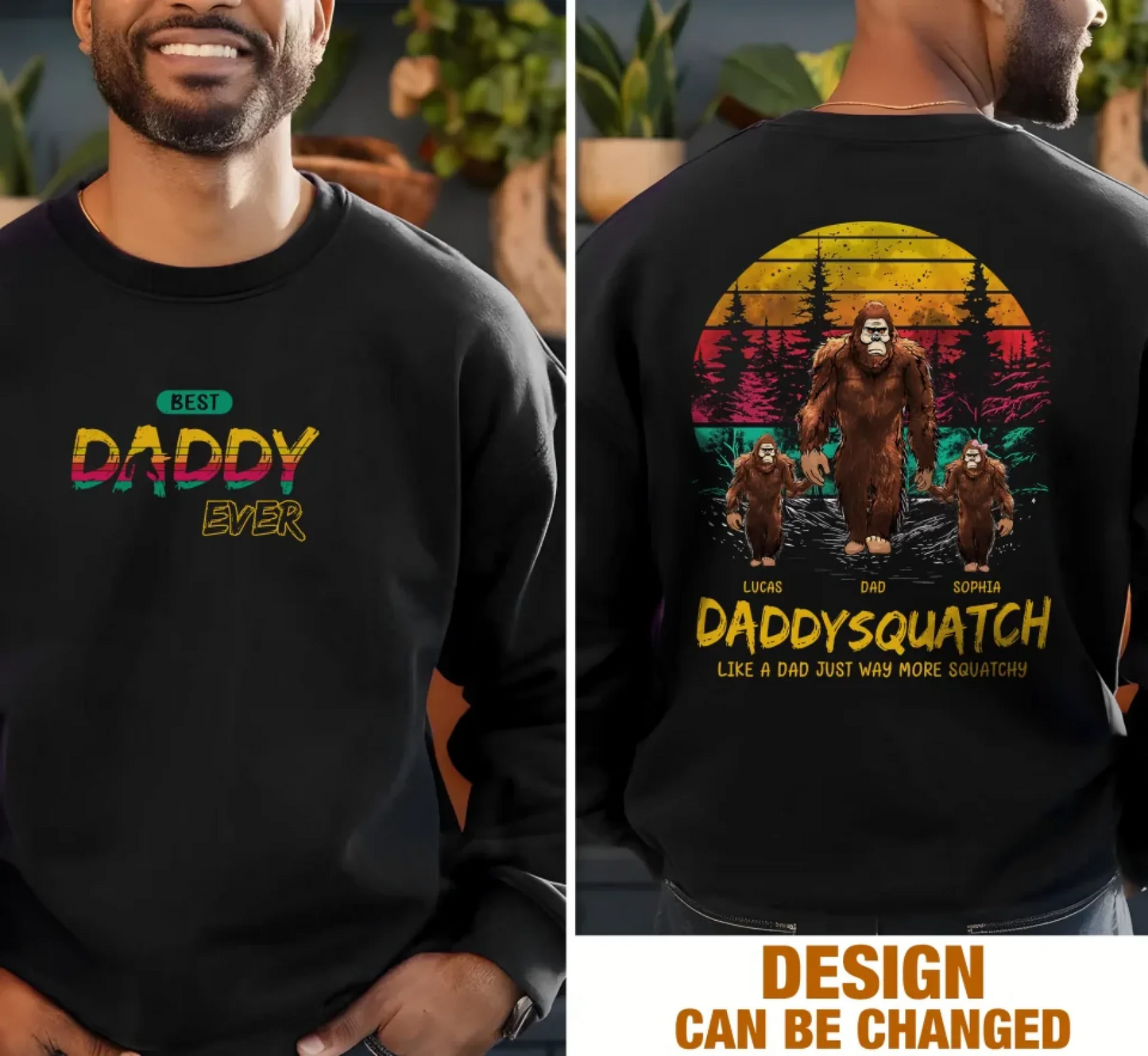 Personalized Dadsquatch/ Grandpasquatch T-shirt/ Hoodie/ Sweater - Father's Day Gift Idea