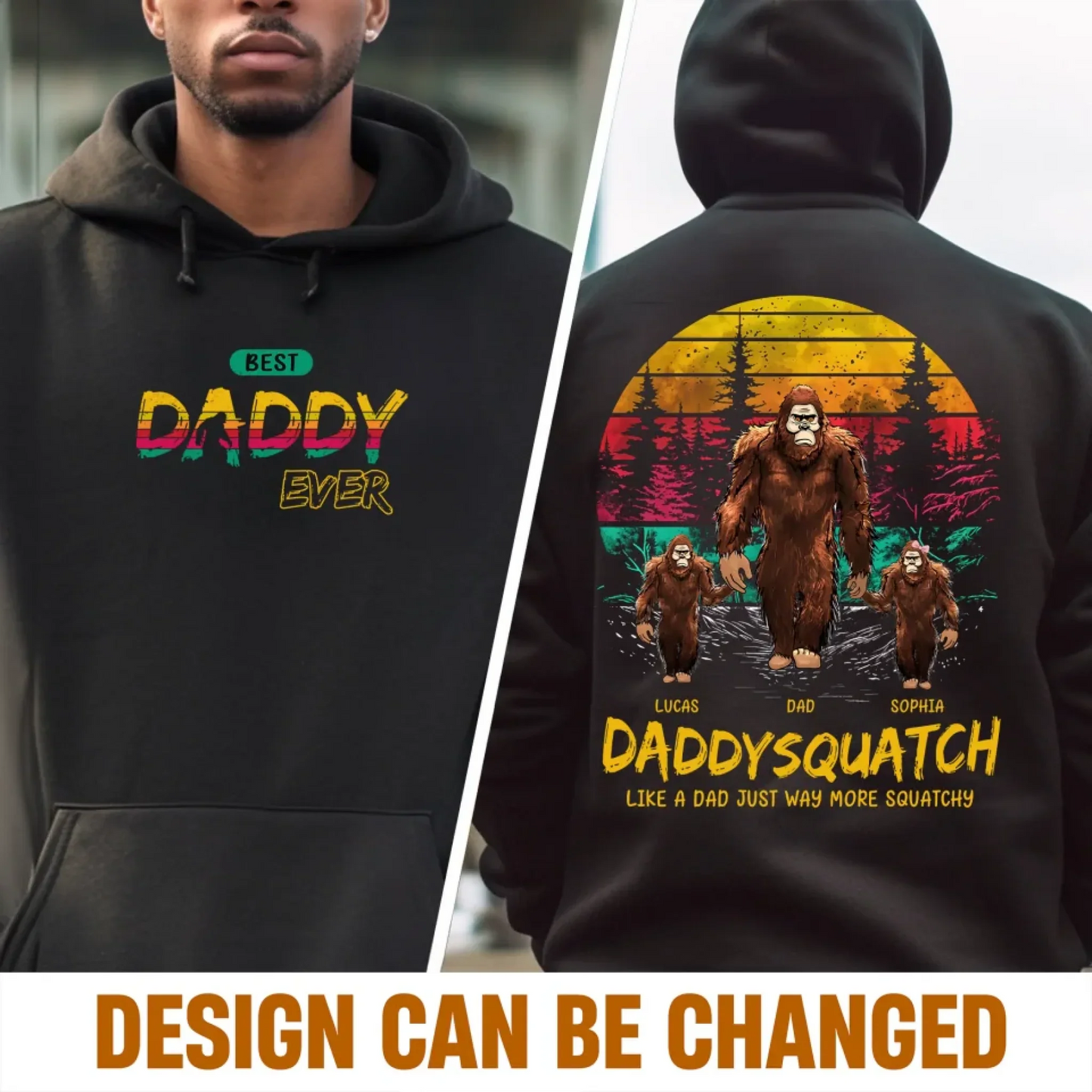 Personalized Dadsquatch/ Grandpasquatch T-shirt/ Hoodie/ Sweater - Father's Day Gift Idea