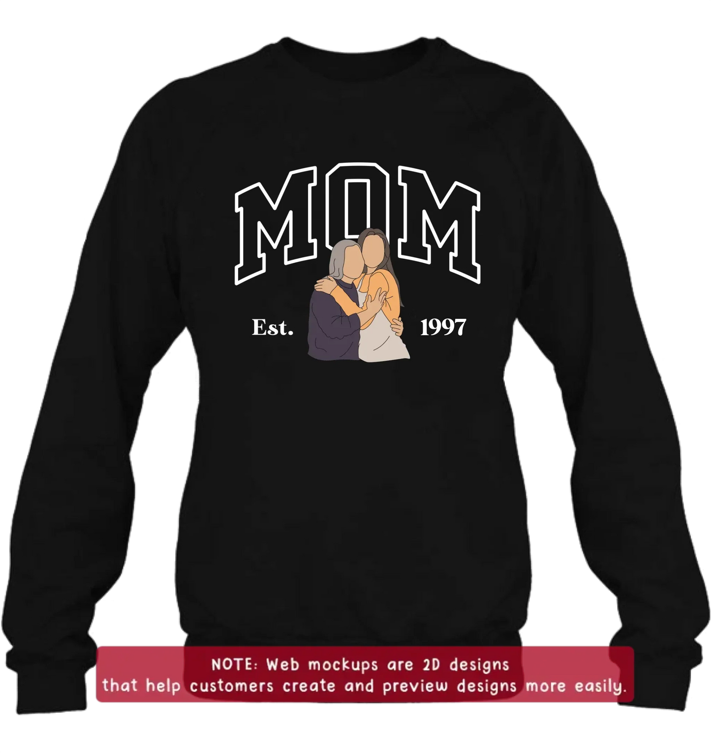 Personalized Mom And Daughter Embroidered T-Shirt/ Sweater/ Hoodie - Gift Idea For Mother's Day
