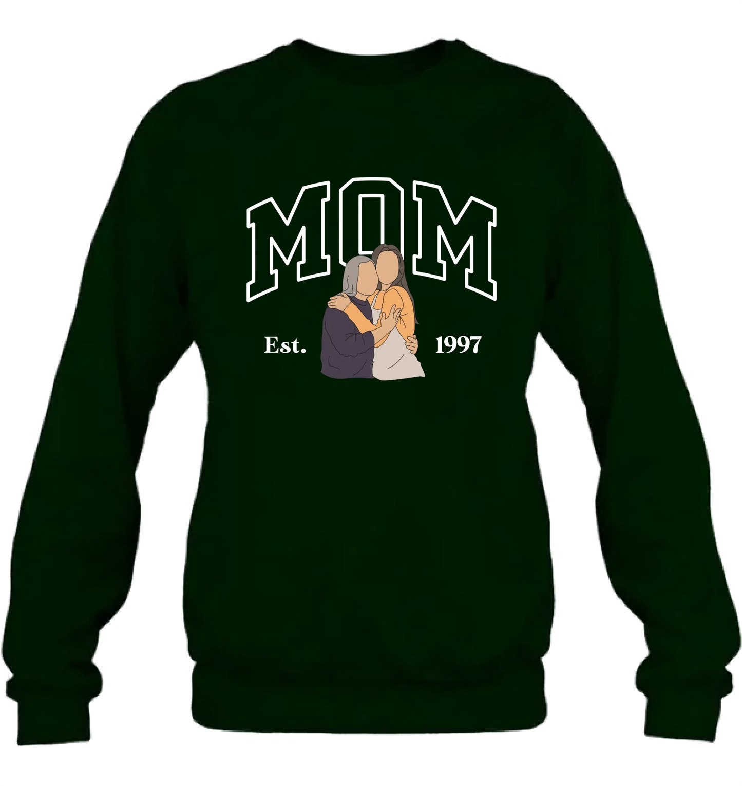 Personalized Mom And Daughter Embroidered T-Shirt/ Sweater/ Hoodie - Gift Idea For Mother's Day