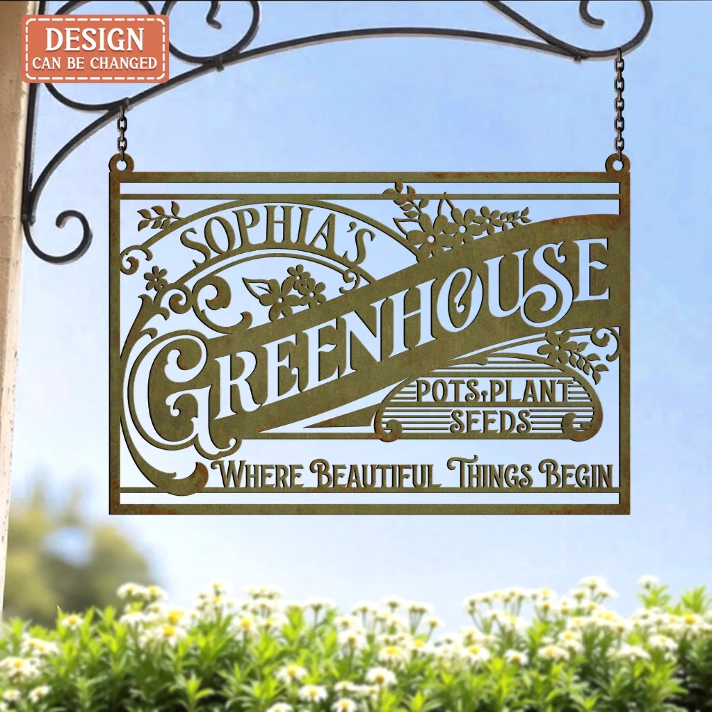 Personalized Welcome Greenhouse Metal Sign - Gift Idea For Garden Lover - And Into The Garden I Go To Lose My Mind And Find My Soul