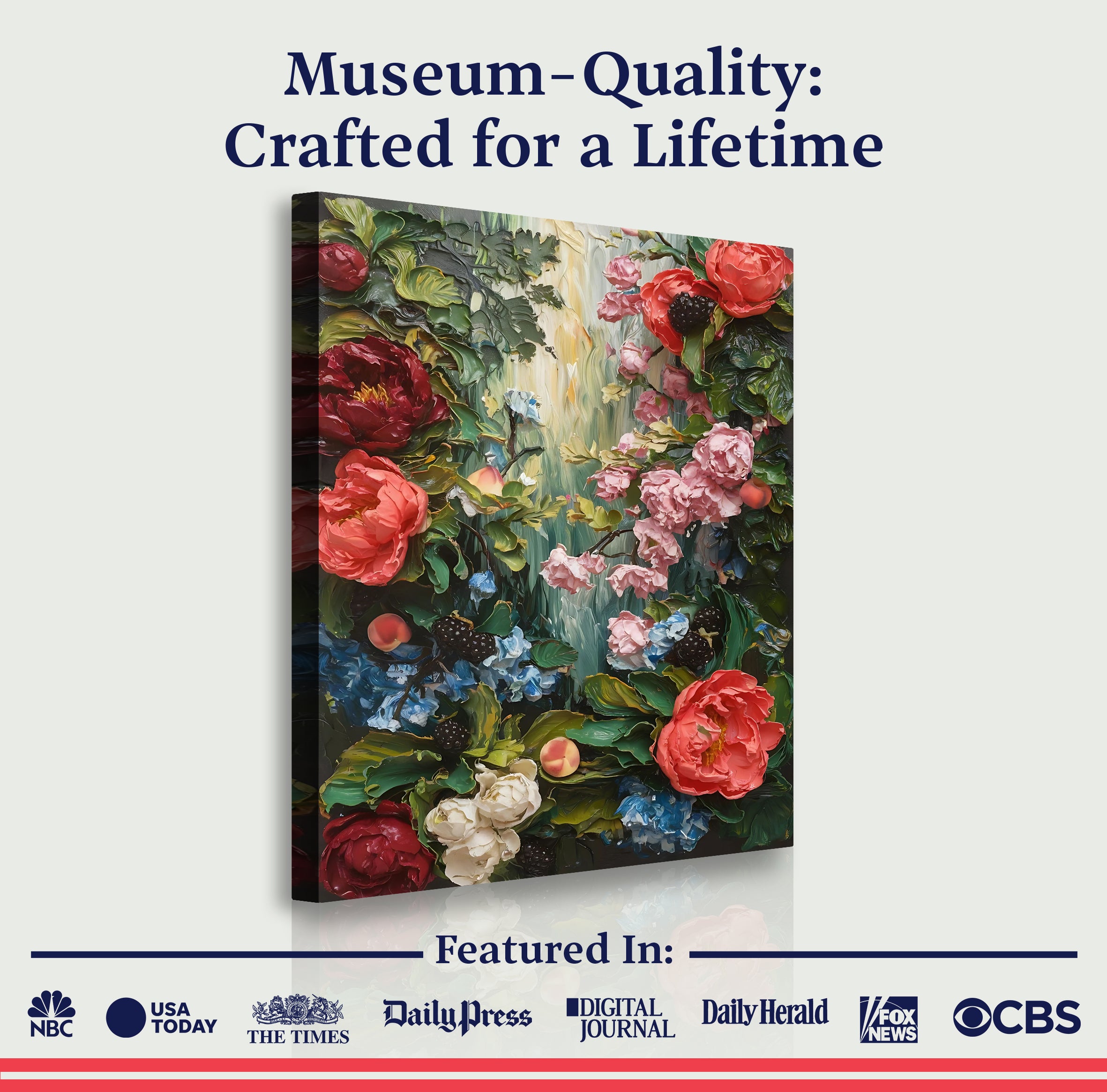 Garden Floral Impasto Wall Art