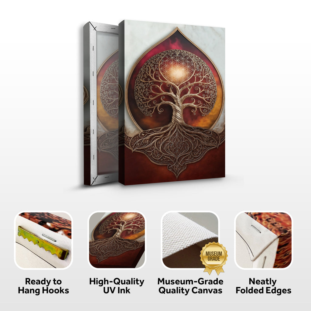 Tree of Life: Sacred Geometry Abstract Wall Art