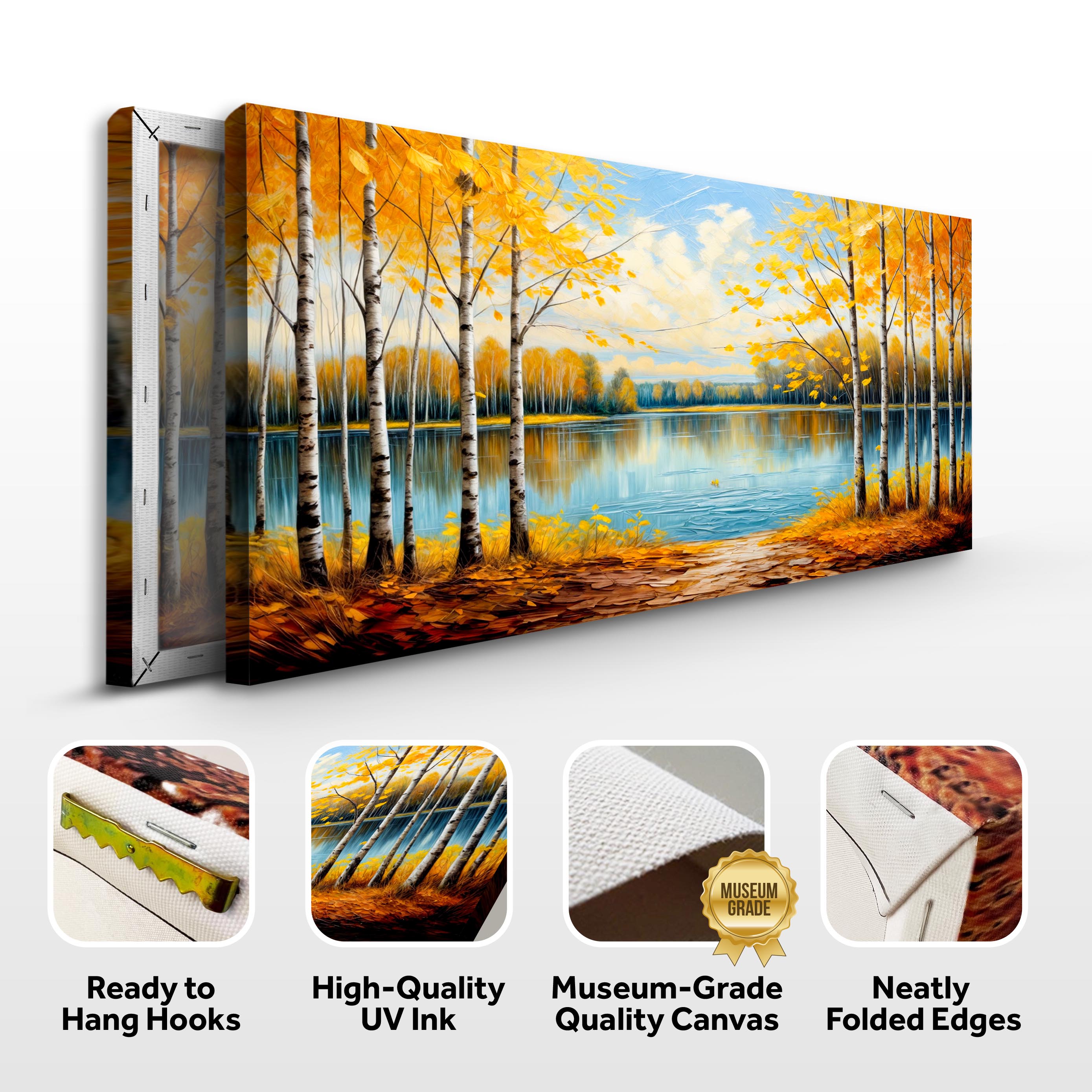 Autumn Whispers Impasto Wall Art