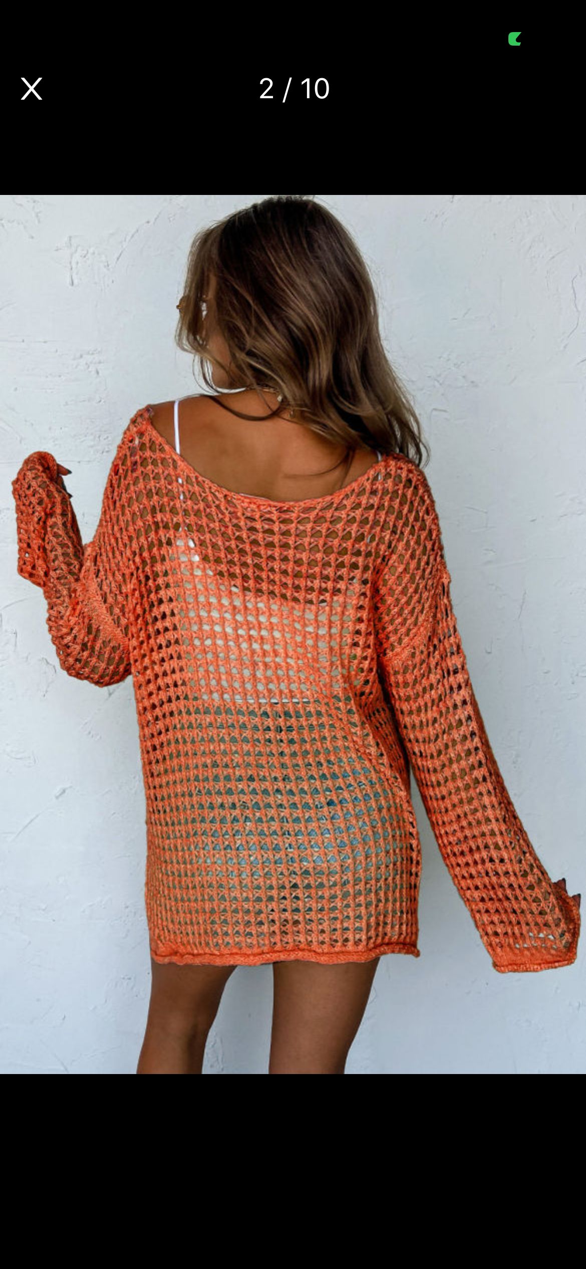 Orange Open Knit Sweater