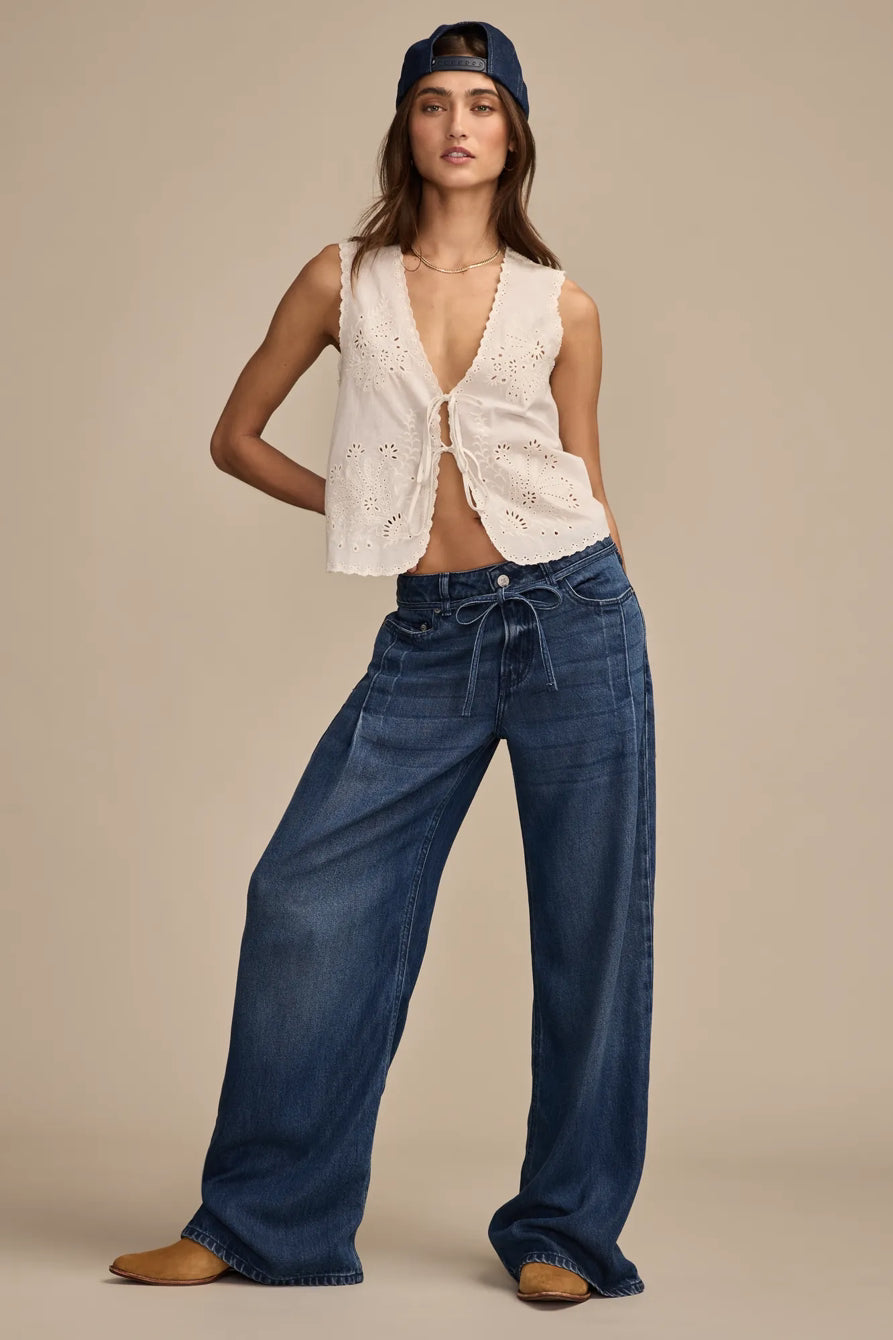 [146333-420] WOMENS LUCKY BRAND LUCKY LEGEND LIQUID DENIM LUXE PALAZZO