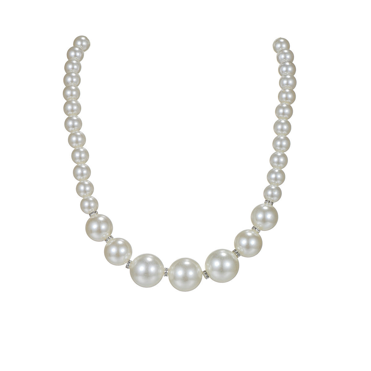 Large White Pearl Women Wedding Party Jewelry Set