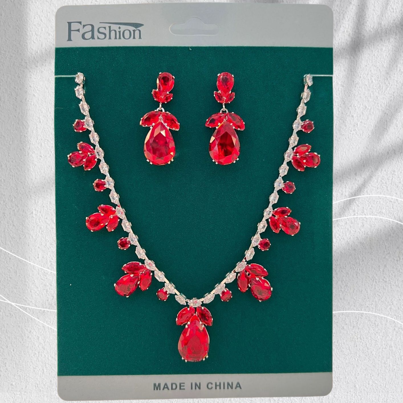 Women's Drops Leaves Suite High Sense Formal Jewelry Set