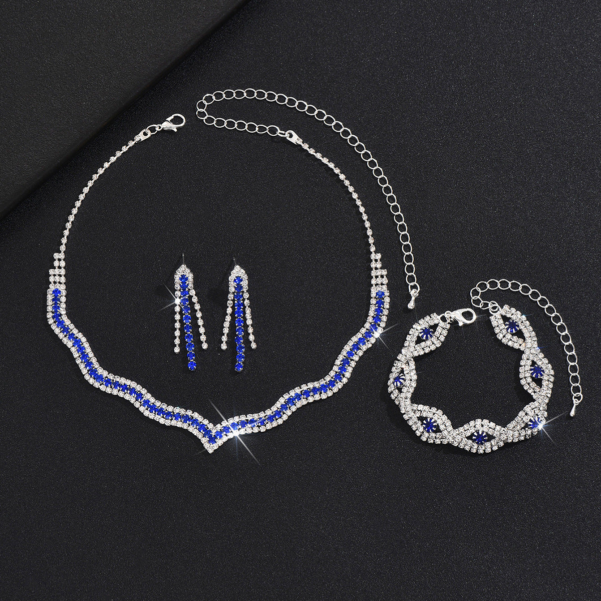 Women's Exquisite Claw Chain Rhinestone Clavicle Dinner Jewelry Set