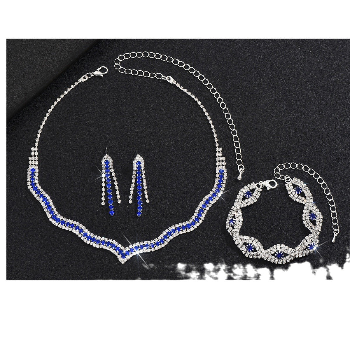 Women's Exquisite Claw Chain Rhinestone Clavicle Dinner Jewelry Set