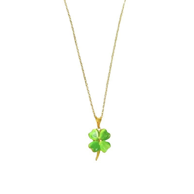 Women's Opal Clover Fashionable Classic Elegant Light Luxury Simplicity Jewelry Set
