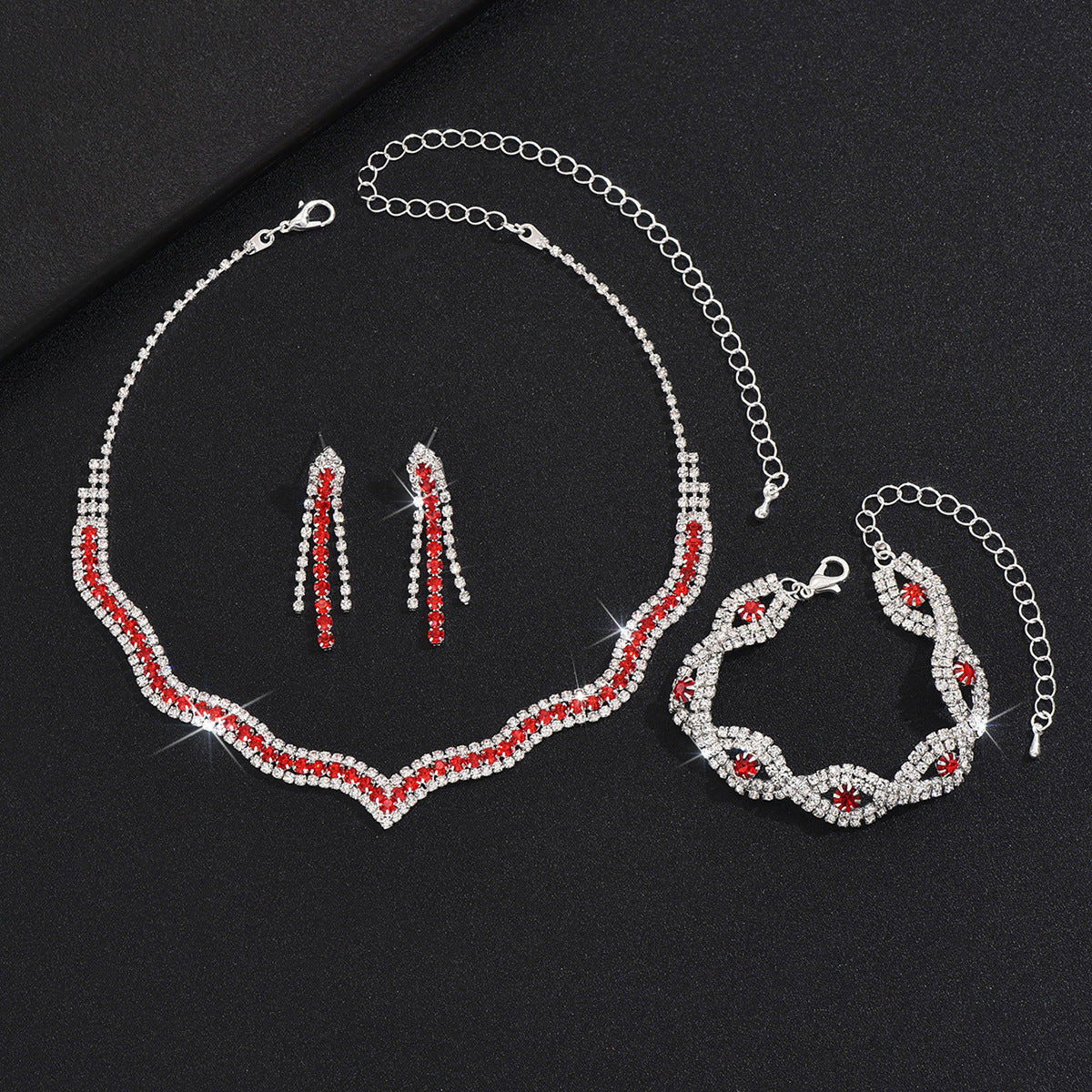 Women's Exquisite Claw Chain Rhinestone Clavicle Dinner Jewelry Set