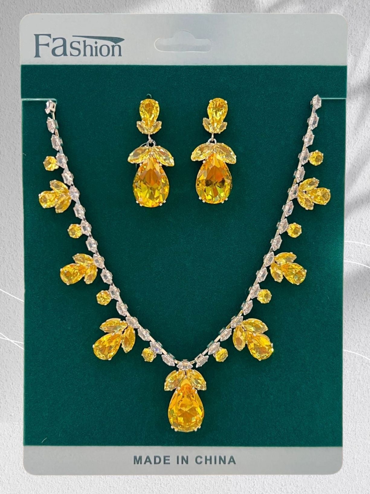 Women's Drops Leaves Suite High Sense Formal Jewelry Set