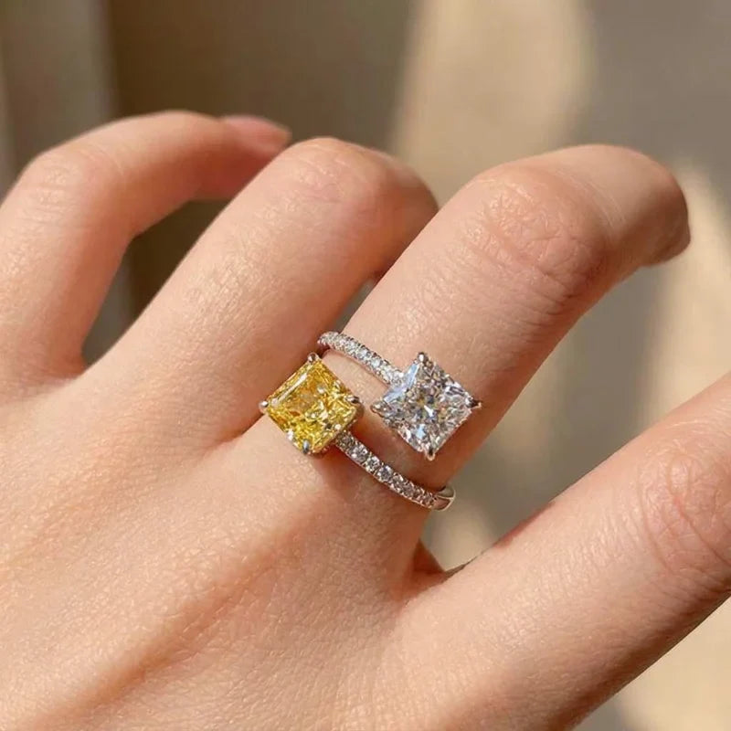 925 Sterling Silver Fashion Zircon Leaf Adjustable Rings for Women Gift Party High Quality stylish Fine Jewelry Hot Sales