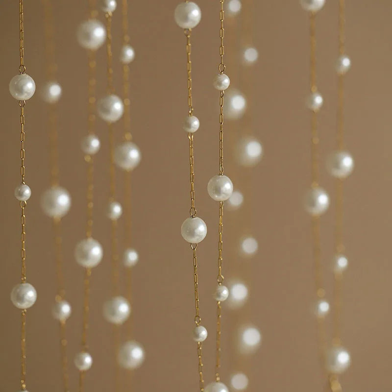 Stainless Steel Temperament Pearl Chain Choker Necklace for Women Waterproof Collar Jewelry Bijoux Gift