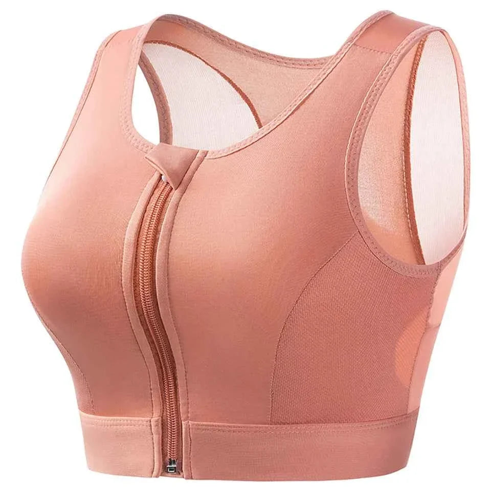 Plus Size Front Closure Sports Bra Tank Top