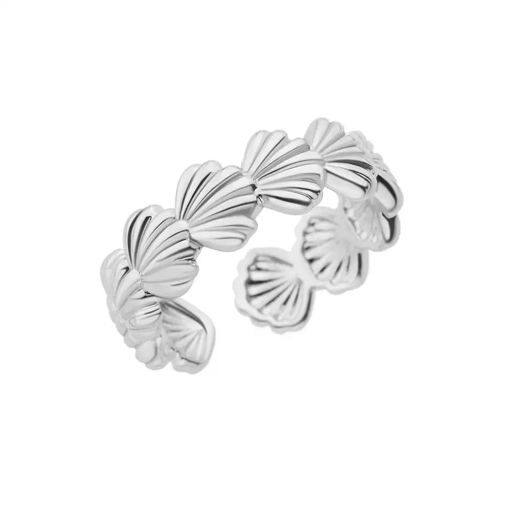 Shell Rings for Women Gold Plated Stainless Steel Rings Finger Chunky Wedding Statement Jewelry Shell Ring Trend Gift anillos