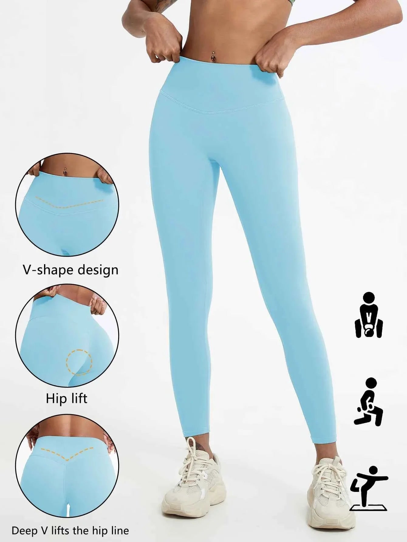 Hearuisavy High Waist Quick-Dry Yoga Leggings