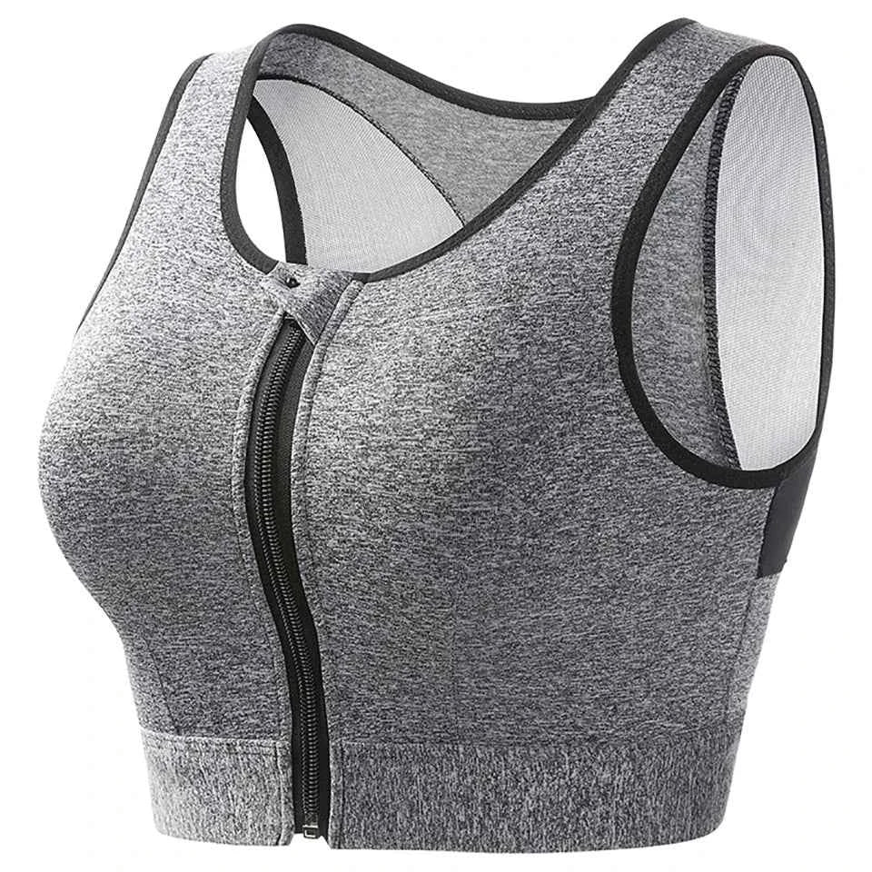 Plus Size Front Closure Sports Bra Tank Top