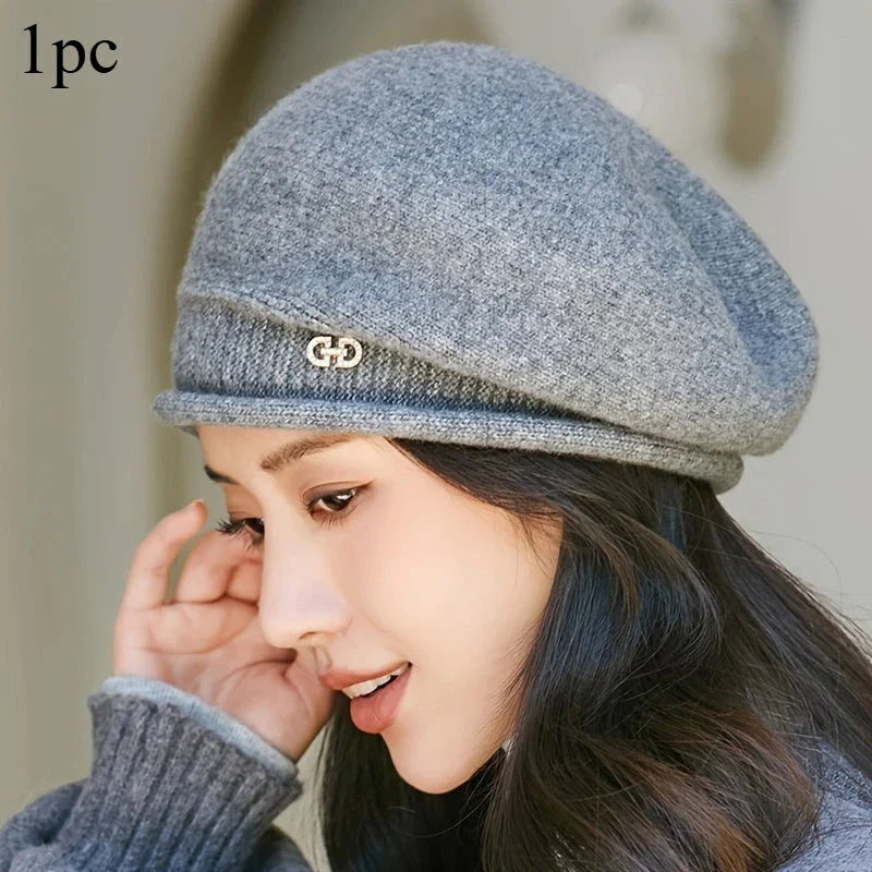 Women’s Soft Beanie Hat – Lightweight Stretchy Jacquard Knit Casual Cap