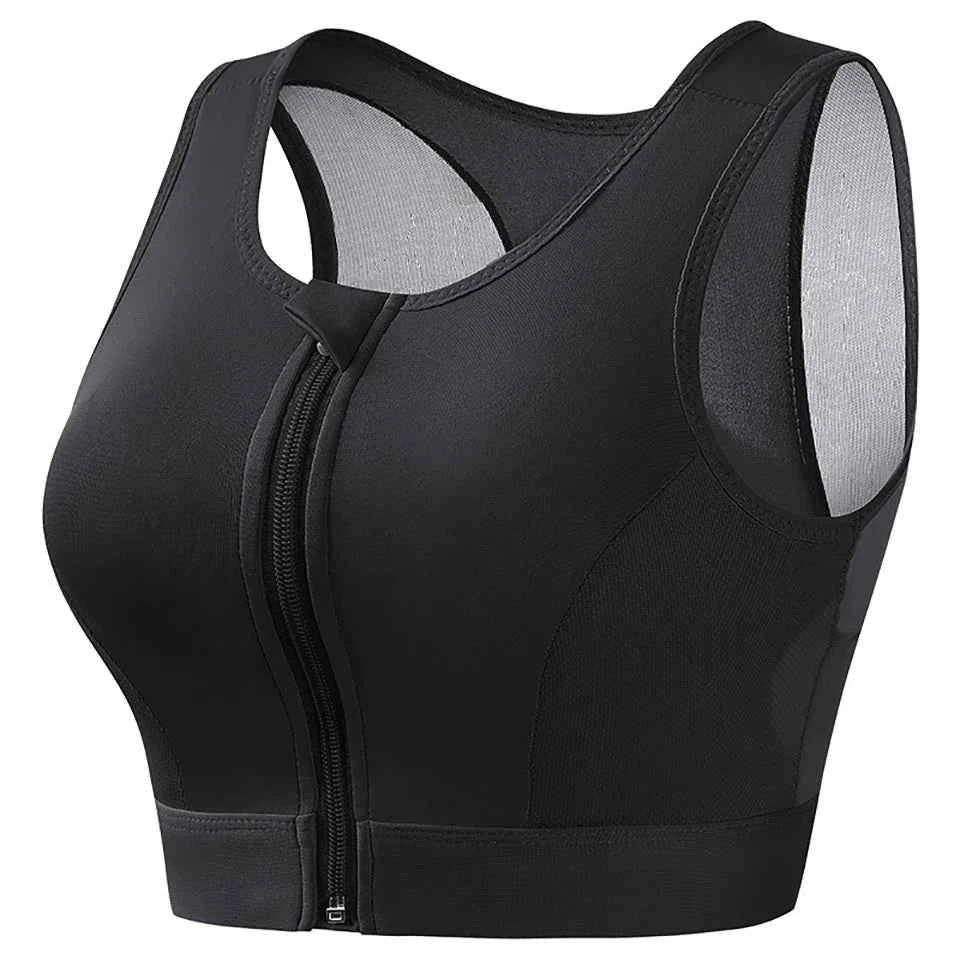 Plus Size Front Closure Sports Bra Tank Top