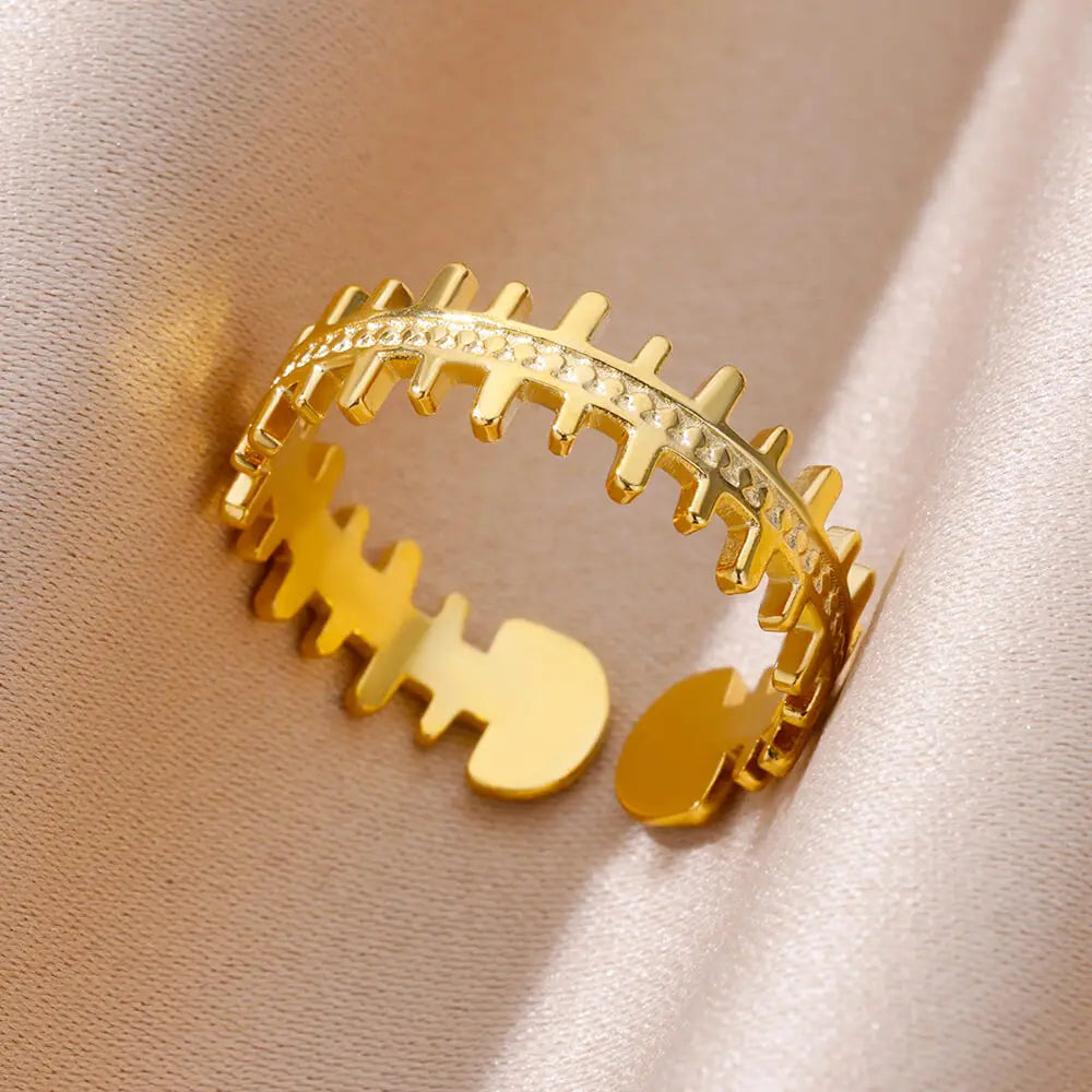 Shell Rings for Women Gold Plated Stainless Steel Rings Finger Chunky Wedding Statement Jewelry Shell Ring Trend Gift anillos