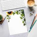 Black Susan Flower Notepad - Creative Organization Style - DipaliZ
