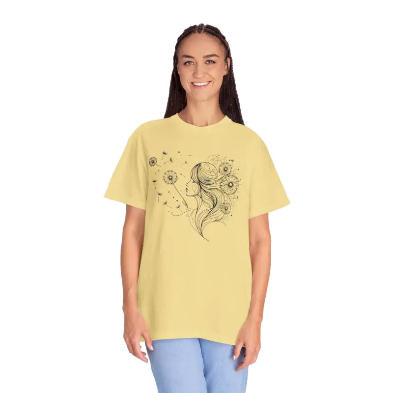 Dreams Comfort Tee - Woman Dandelions Style Relaxation - DipaliZ