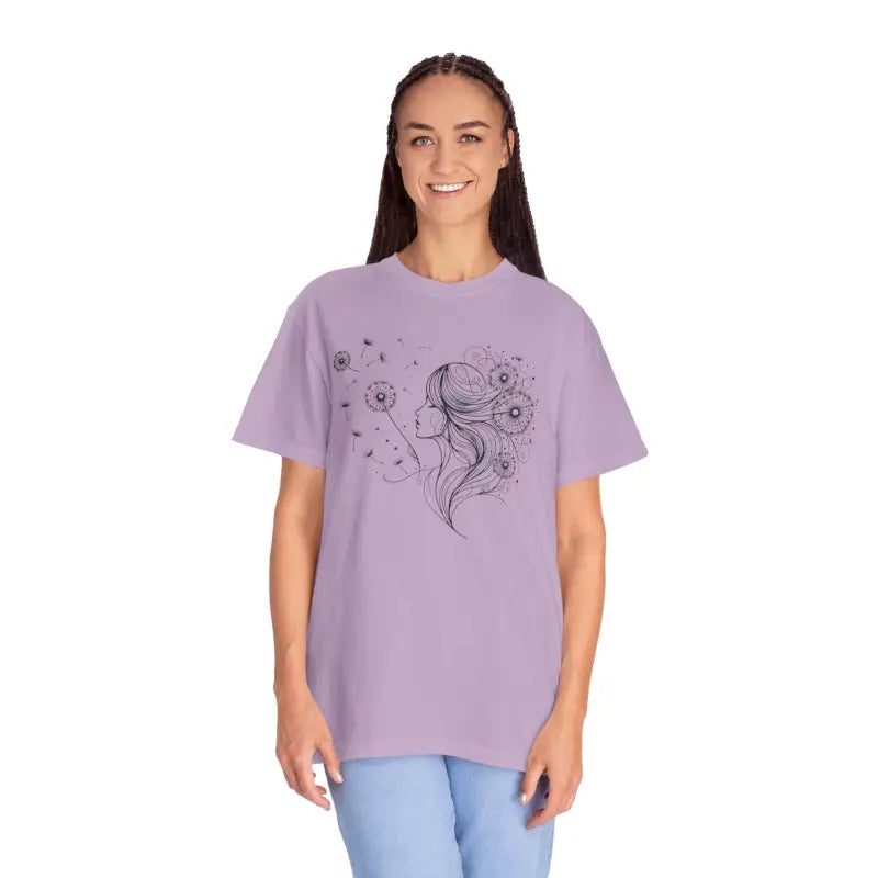 Dreams Comfort Tee - Woman Dandelions Style Relaxation - DipaliZ