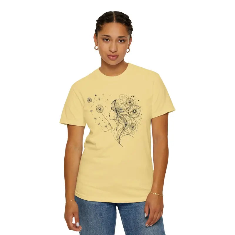 Dreams Comfort Tee - Woman Dandelions Style Relaxation - DipaliZ