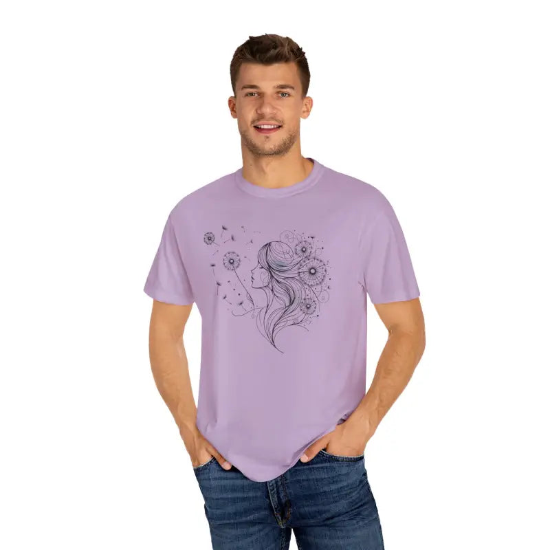 Dreams Comfort Tee - Woman Dandelions Style Relaxation - DipaliZ