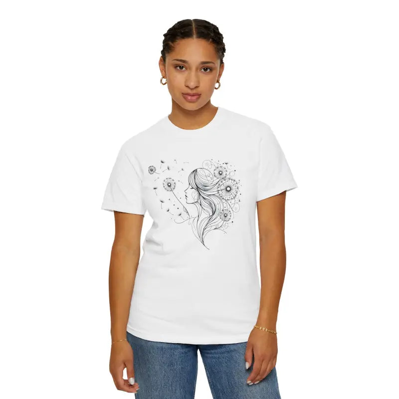 Dreams Comfort Tee - Woman Dandelions Style Relaxation - DipaliZ
