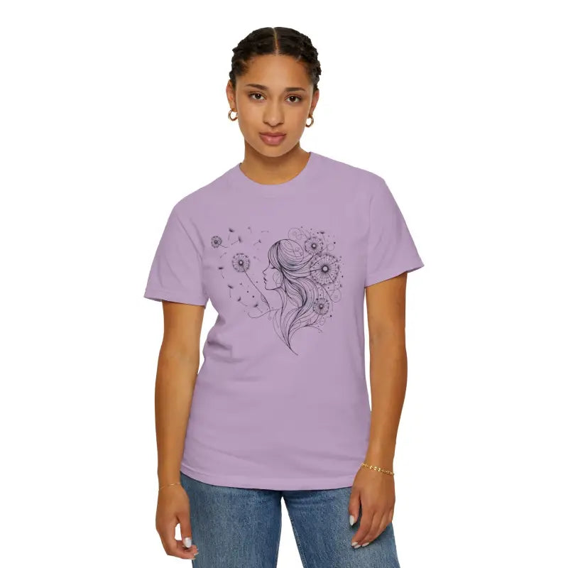 Dreams Comfort Tee - Woman Dandelions Style Relaxation - DipaliZ