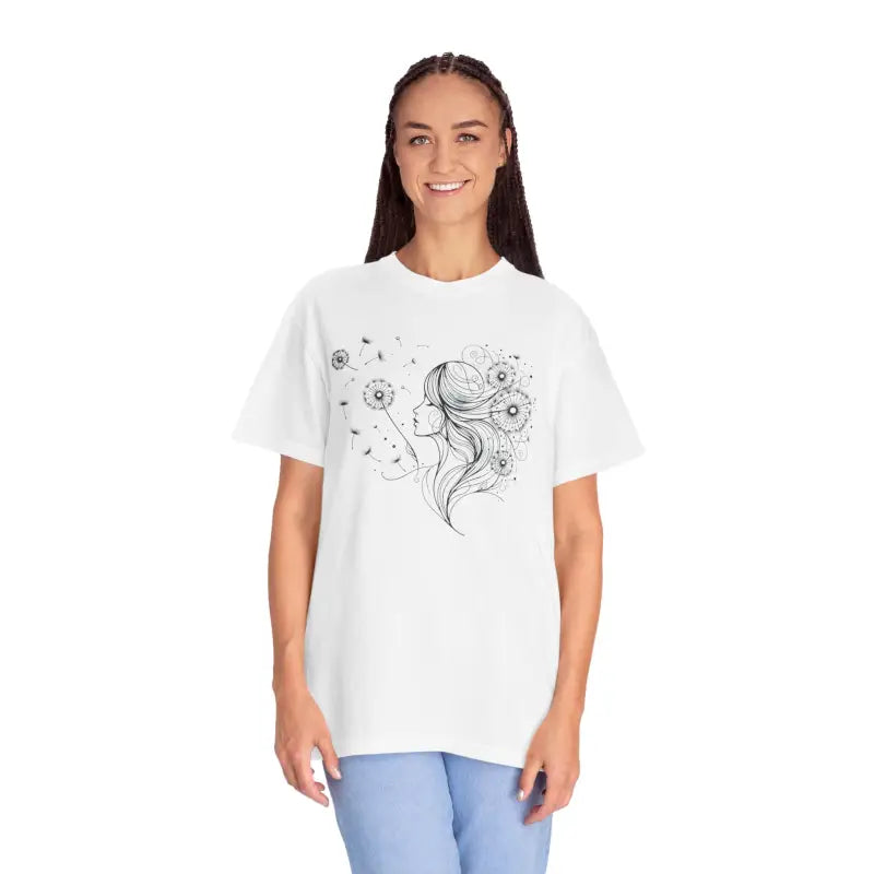 Dreams Comfort Tee - Woman Dandelions Style Relaxation - DipaliZ