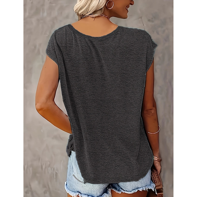 2-Pack Wildflowers Graphic Print V-Neck Tee Tops