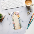 Flower Border Notepad - Colorful Desk Organizer - DipaliZ