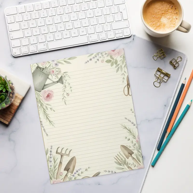 Garden Theme Ruled Notepads - Fresh Morning Inspiration - DipaliZ