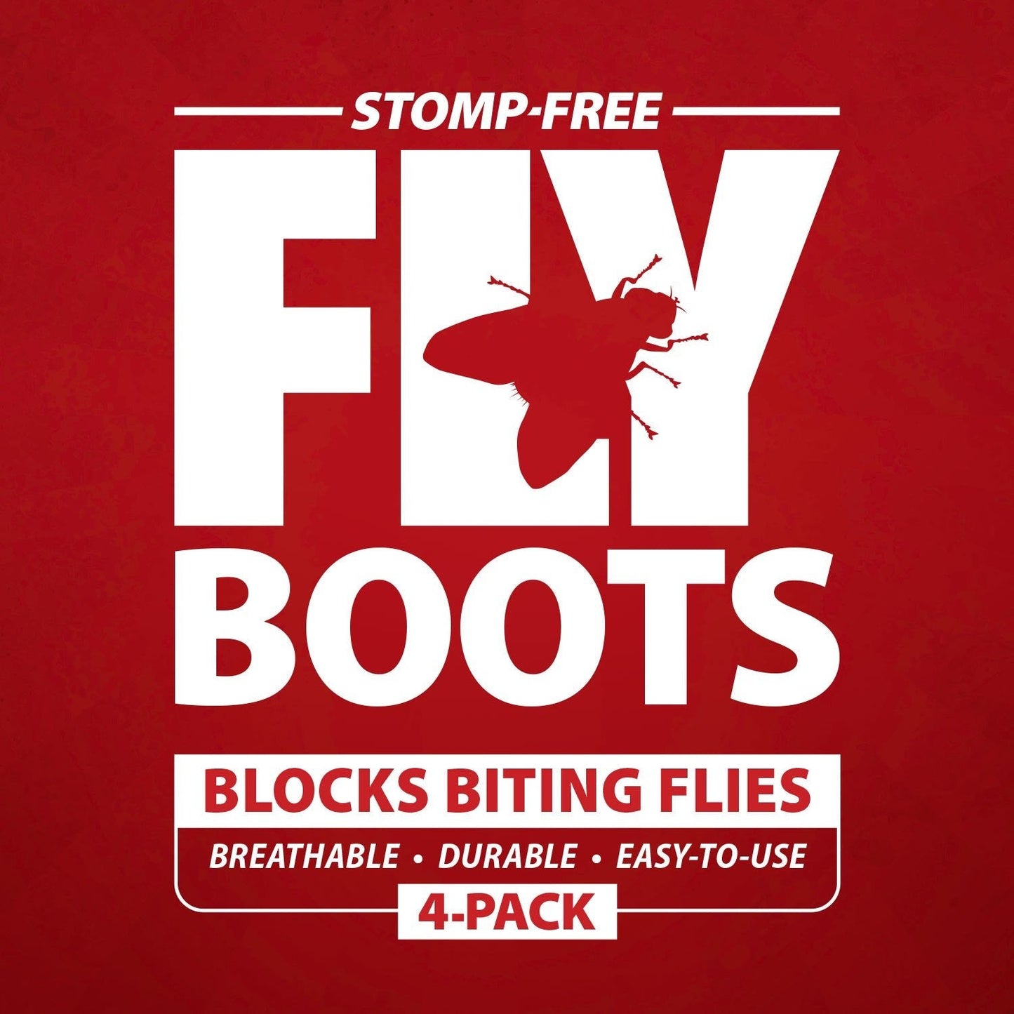 Jeffers Romper Stomper "Stomp-Free" Fly Boots for Horses, 4 Pack