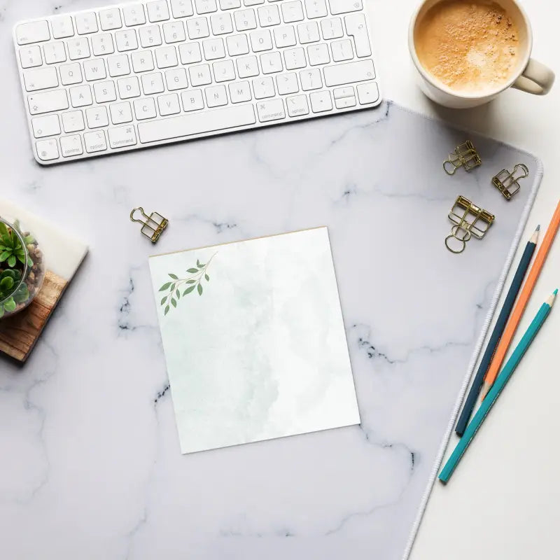 Elegant Leafy Notepad - Stylish Office Essential - DipaliZ